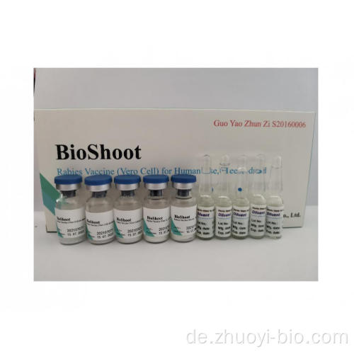 Injektionsmethoden Bioshoot Tollwutimpfstoff